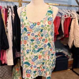 French Connection Floral Tank Top - White and Multicolor
